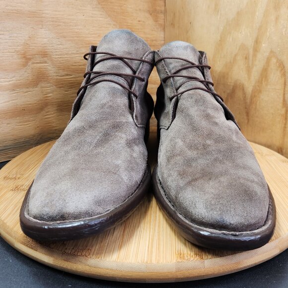 Born McNeil Distressed Taupe Suede Chukka Lace Up Boots - Picture 3 of 10
